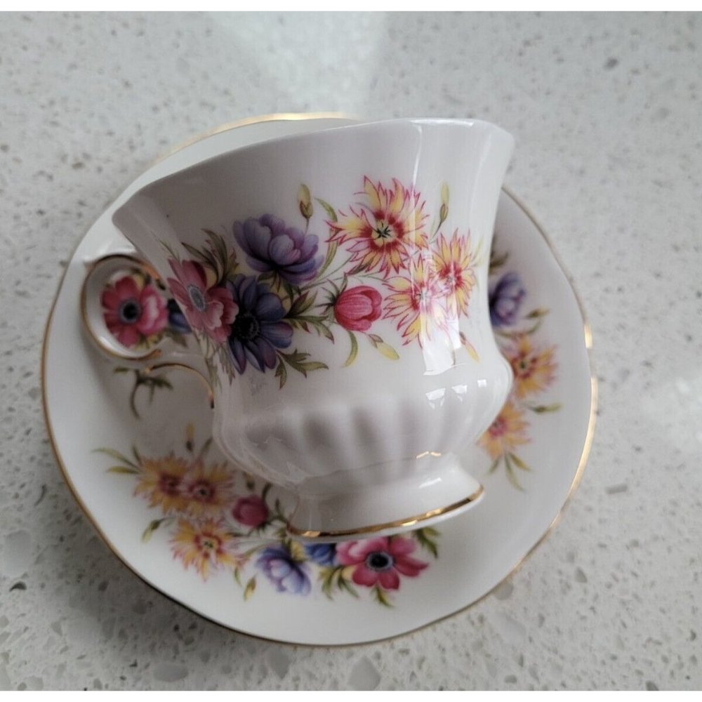Vintage Paragon By Appointment  Tea Cup & Saucer Flower Festival H England